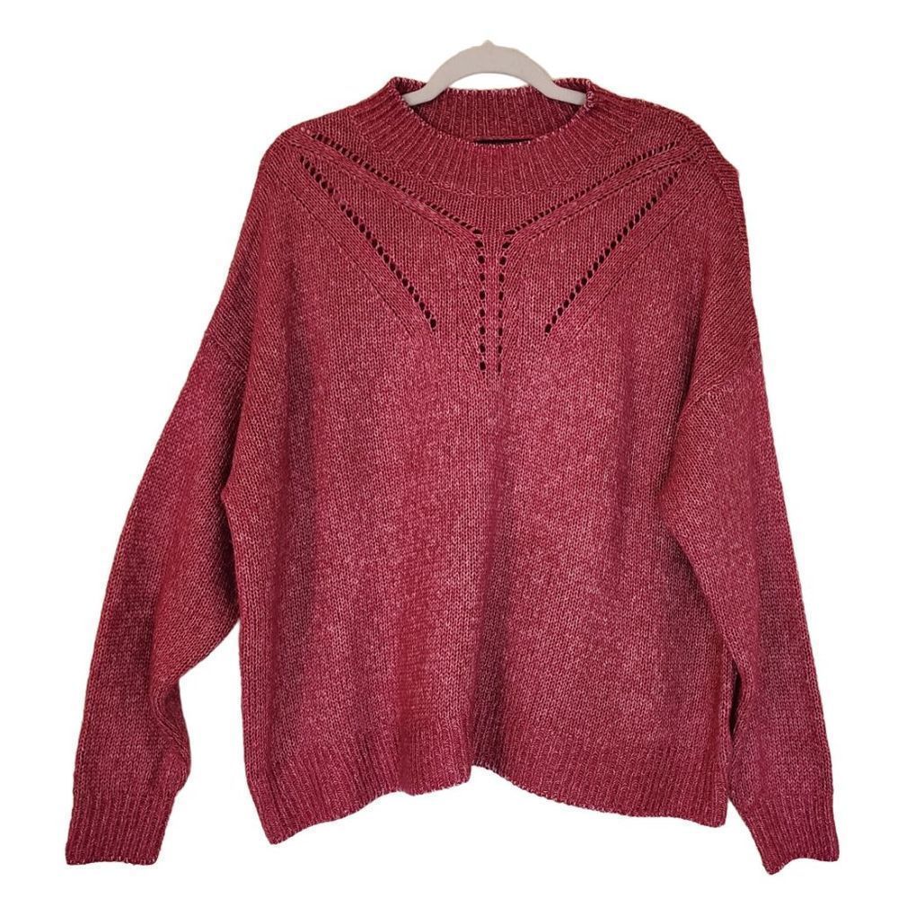 Banana Republic mock turtleneck pink sweater